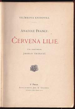 Anatole France: Červená lilie