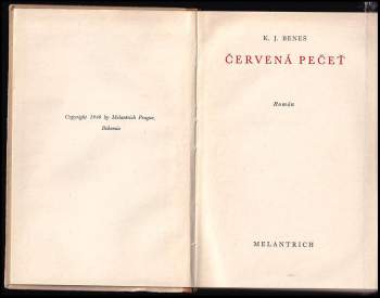 Karel Josef Beneš: Červená pečeť