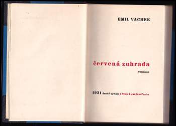 Emil Vachek: Červená zahrada