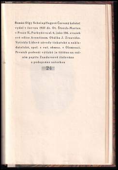 Olga Scheinpflugová: Červený kolotoč