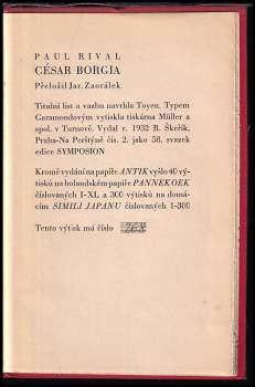 Paul Rival: César Borgia