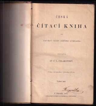 Česká čítací kniha pro druhou třídu nižšího gymnasia