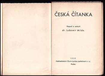 Lubomír Milde: Česká čítanka