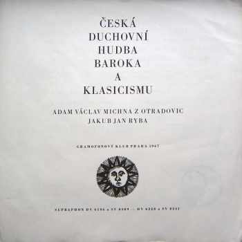 Jakub Jan Ryba: Česká Duchovní Hudba Baroka A Klasicismu  České lidové písně / Cestami českých sběratelů (2xLP + BOOKLET)