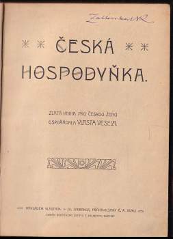 Vlasta Veselá: Česká hospodyňka