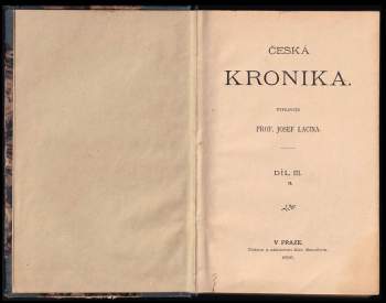 Josef Lacina: Česká kronika