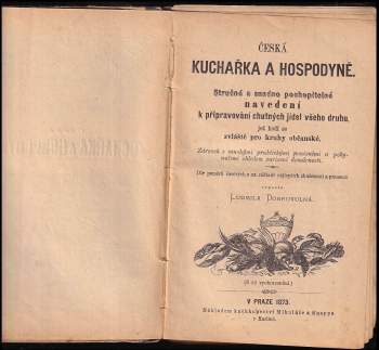 Ludmila Dobrovolná: Česká kuchařka a hospodyně