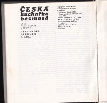Česká kuchařka bezmasá, aneb, Vaříme levně a zdravě
