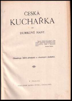 Hanna Dumková: Česká kuchařka