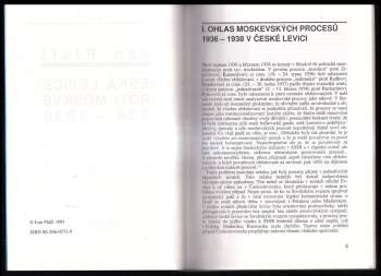 Ivan Pfaff: Česká levice proti Moskvě 1936-1938