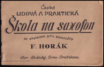 Česká lidová a praktická škola na saxofon