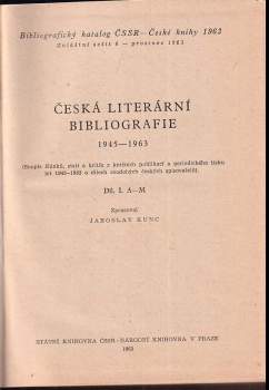 Česká literární bibliografie 1945-1963