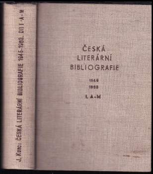 Česká literární bibliografie 1945-1963