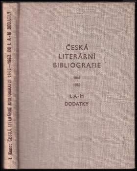 Česká literární bibliografie 1945-1963