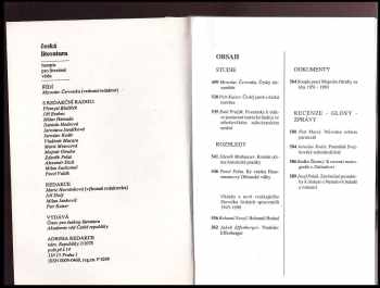 Česká literatura, ročník 41, 5/1993