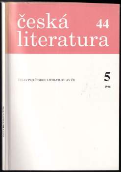 Česká literatura, ročník 44, 5/1996