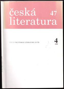 Česká literatura, ročník 47, 4/1999
