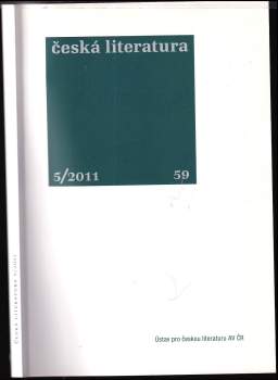 Česká literatura, ročník 59, 5/2011