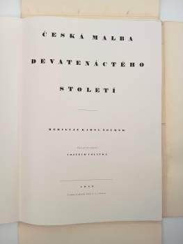 Vojtěch Volavka: Česká malba XIX. století