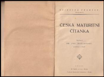 Josef Kozlovský: Česká maturitní čítanka