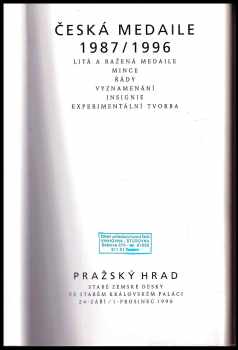 Česká medaile 1987/1996
