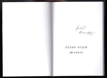 Jiří Knopp: Česká píseň