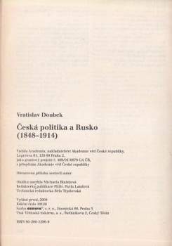 Vratislav Doubek: Česká politika a Rusko