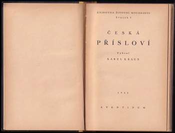 Karel Kraus: Česká přísloví