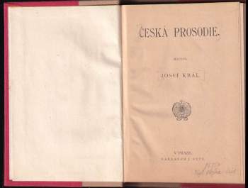 Josef Král: Česká prosodie