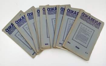 Česká revue - měsíčník Národní strany svobodomyslné, věnovaný veřejným otázkám - ročník 1914 / 15 - čísla 1 - 12 - KOMPLETNÍ ROČNÍK