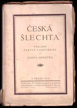 Josef Holeček: Česká šlechta