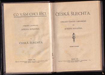 Josef Holeček: Česká šlechta