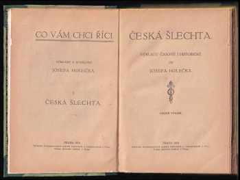 Josef Holeček: Česká šlechta