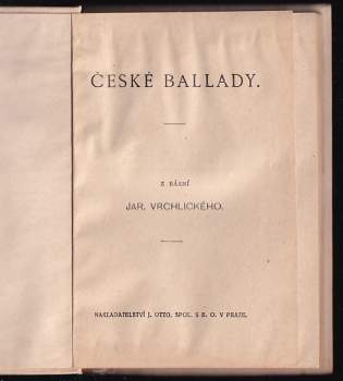 Jaroslav Vrchlický: České ballady