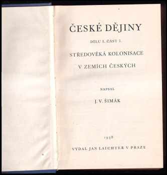 Josef Vítězslav Šimák: České dějiny