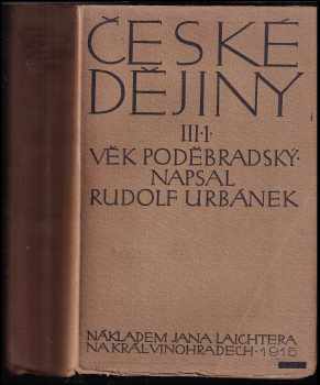 Rudolf Urbánek: České dějiny