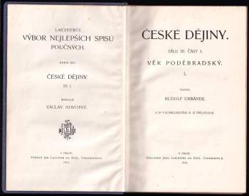 Rudolf Urbánek: České dějiny