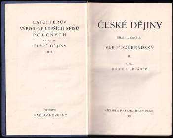 Rudolf Urbánek: České dějiny