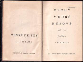 František Michálek Bartoš: České dějiny