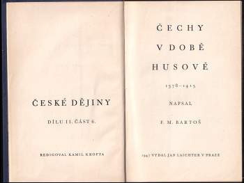 František Michálek Bartoš: České dějiny