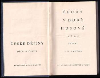 František Michálek Bartoš: České dějiny