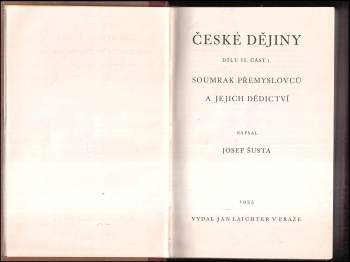 Josef Šusta: České dějiny