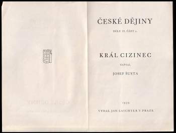 Josef Šusta: České dějiny