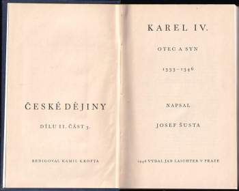 Josef Šusta: České dějiny