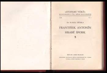 Karel Tříska: František Antonín hrabě Špork