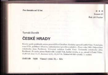 Tomáš Durdík: České hrady