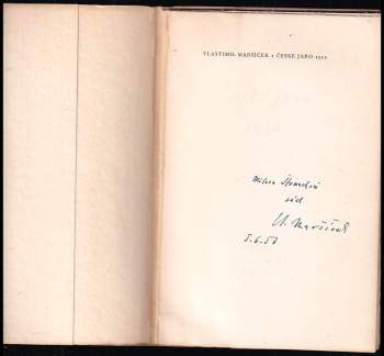 Vlastimil Maršíček: České jaro 1952 PODPIS A SAMOSTATNÁ BÁSEŇ S DEDIKACE VLASTIMILA MARŠÍČKA