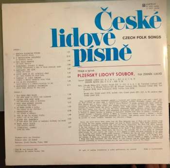 Plzeňský Lidový Soubor: České Lidové Písně = Czech Folk Songs (74/1)