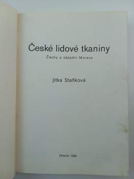 Jitka Staňková: České lidové tkaniny