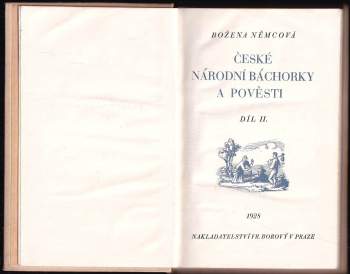 Božena Němcová: České národní báchorky a pověsti : Díl 1-2